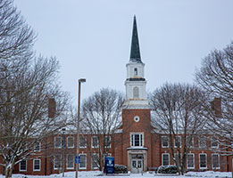 Campus during winter. Links to Gifts That Protect Your Assets